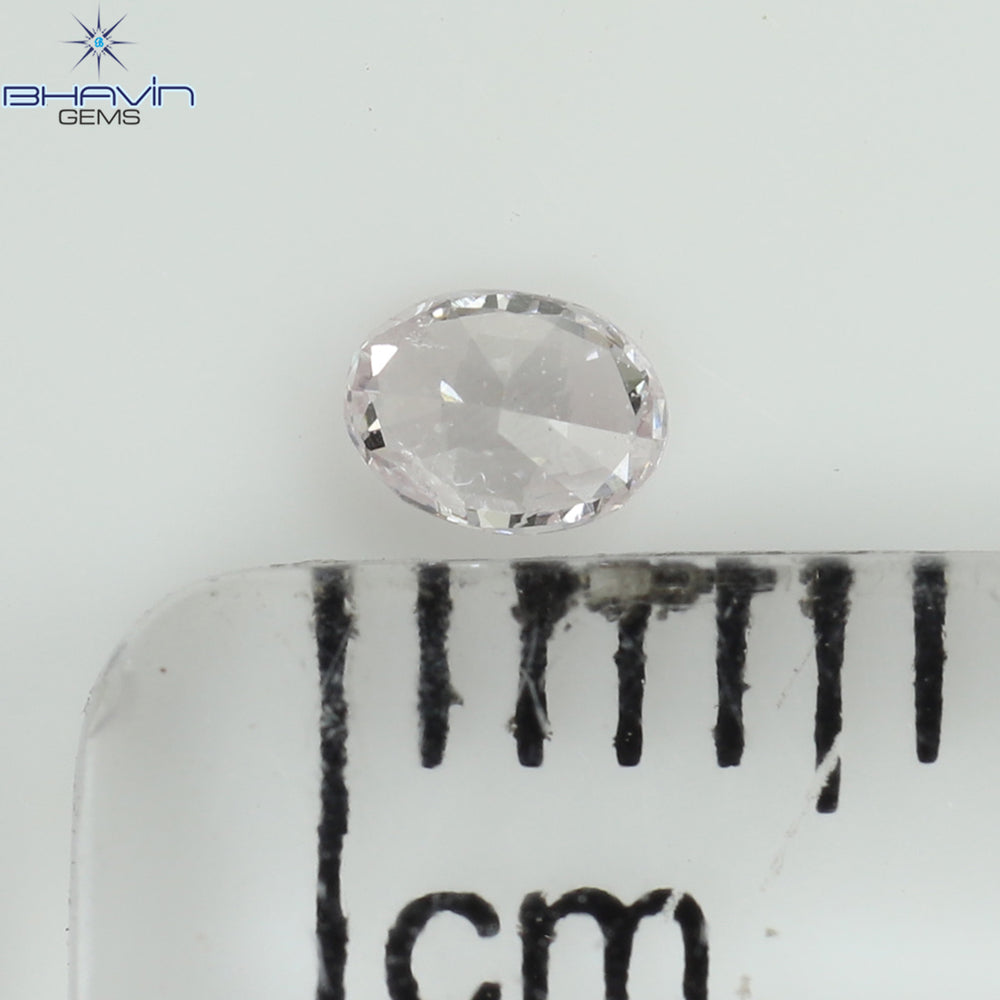 0.09 CT Oval Shape Natural Diamond Pink Color SI2 Clarity (3.31 MM)