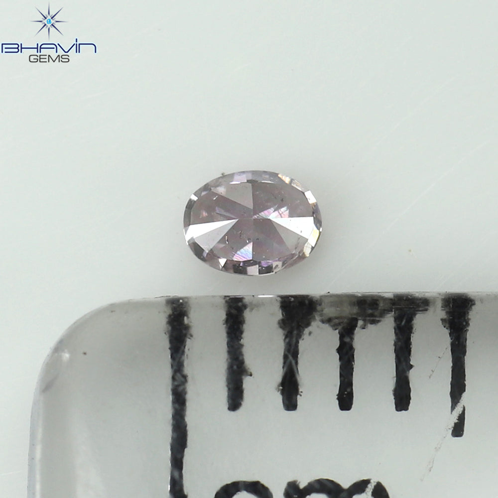 0.05 CT Oval Shape Natural Diamond Pink Color SI1 Clarity (2.48 MM)