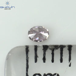 0.05 CT Oval Shape Natural Diamond Pink Color SI1 Clarity (2.48 MM)