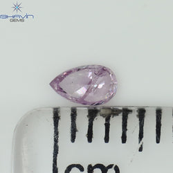 0.10 CT Pear Shape Natural Diamond Pink Color I2 Clarity (4.02 MM)