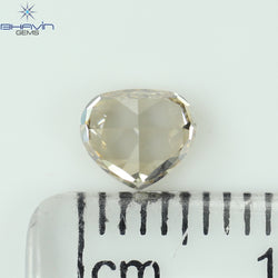 0.81 CT Heart Shape Natural Diamond Brown Color VS1 Clarity (4.94 MM)