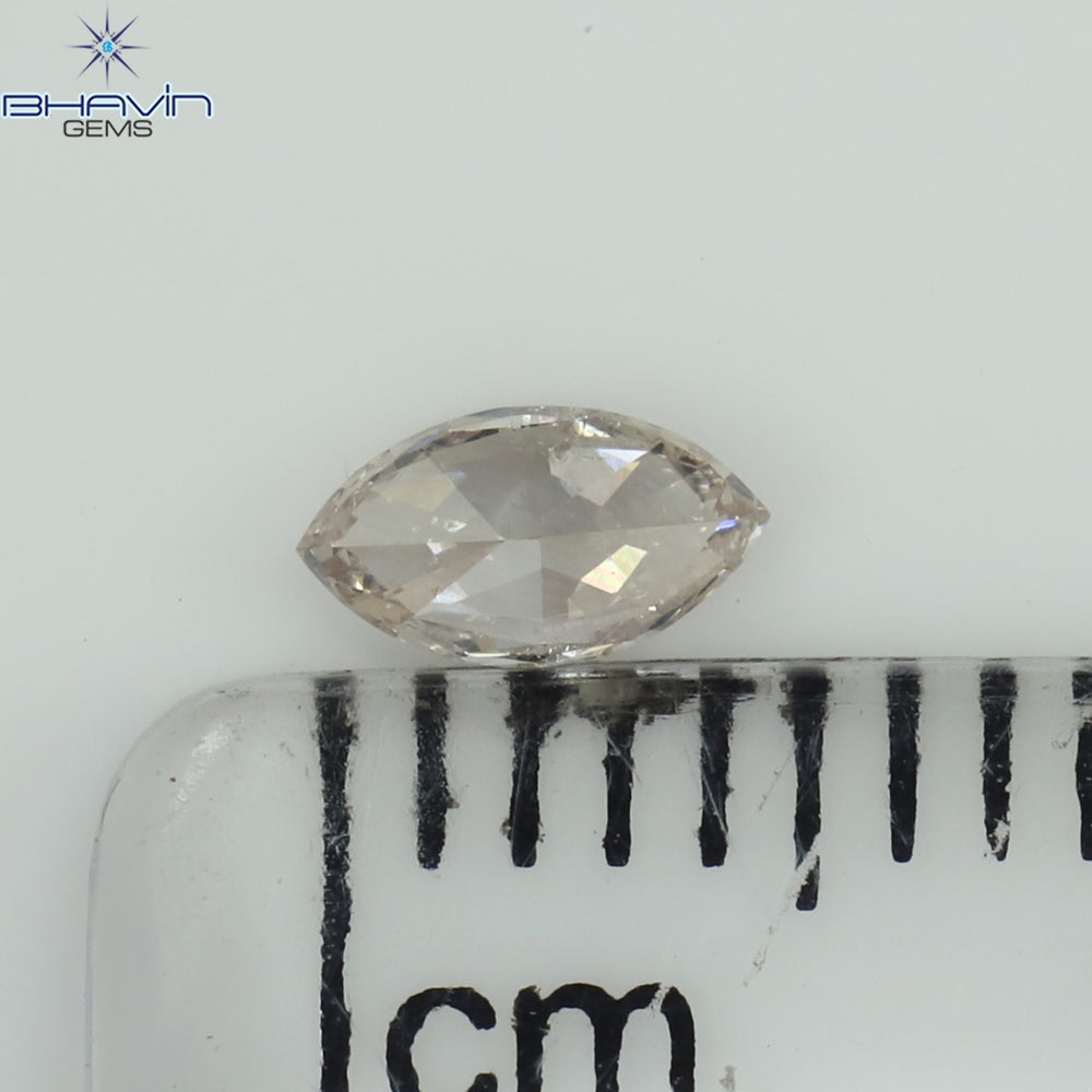 0.14 CT Marquise Shape Natural Loose Diamond Pink Color SI1 Clarity (5.03 MM)