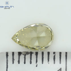 0.71 CT Pear Shape Natural Diamond Yellow Color VS1 Clarity (7.23 MM)