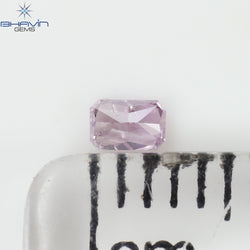 0.08 CT Radiant Shape Natural Diamond Pink Color I1 Clarity (2.84 MM)
