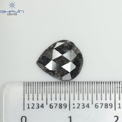 1.49 CT Slice Shape Natural Diamond Salt And Pepper Color I3 Clarity (11.88 MM)