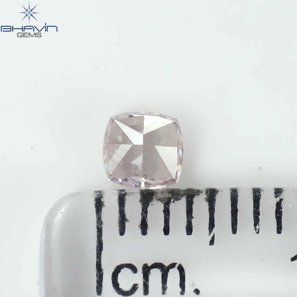GIA Certified 0.25 CT Cushion Diamond Purplish Pink Color Natural Loose Diamond I1 Clarity (3.59 MM)