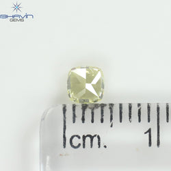 0.43 CT Cushion Shape Natural Diamond Yellow Color VVS1 Clarity (4.08 MM)