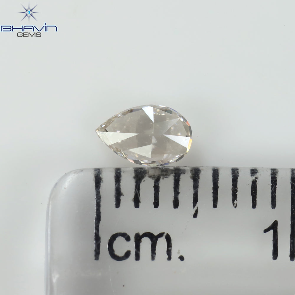 0.23 CT Pear Shape Natural Diamond Pink Color VS1 Clarity (4.98 MM)