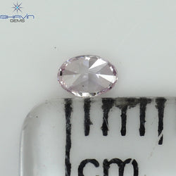 0.08 CT Oval Shape Natural Diamond Pink Color SI1 Clarity (3.31MM)