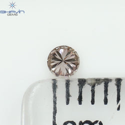 0.06 CT Round Shape Natural Diamond Pink Color SI1 Clarity (2.57 MM)
