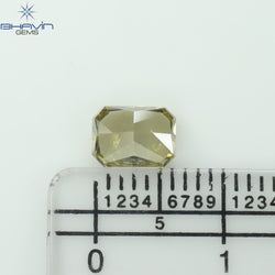1.01 CT Radiant Shape Natural Diamond Green Yellow (Chameleon) Color SI1 Clarity (6.60 MM)
