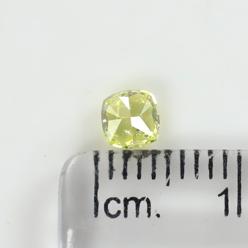 0.46 CT Cushion Shape Natural Diamond Yellow Color I2 Clarity (4.15 MM)