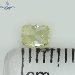 0.26 CT Cushion Shape Natural Diamond Yellow Color VS2 Clarity (4.06 MM)