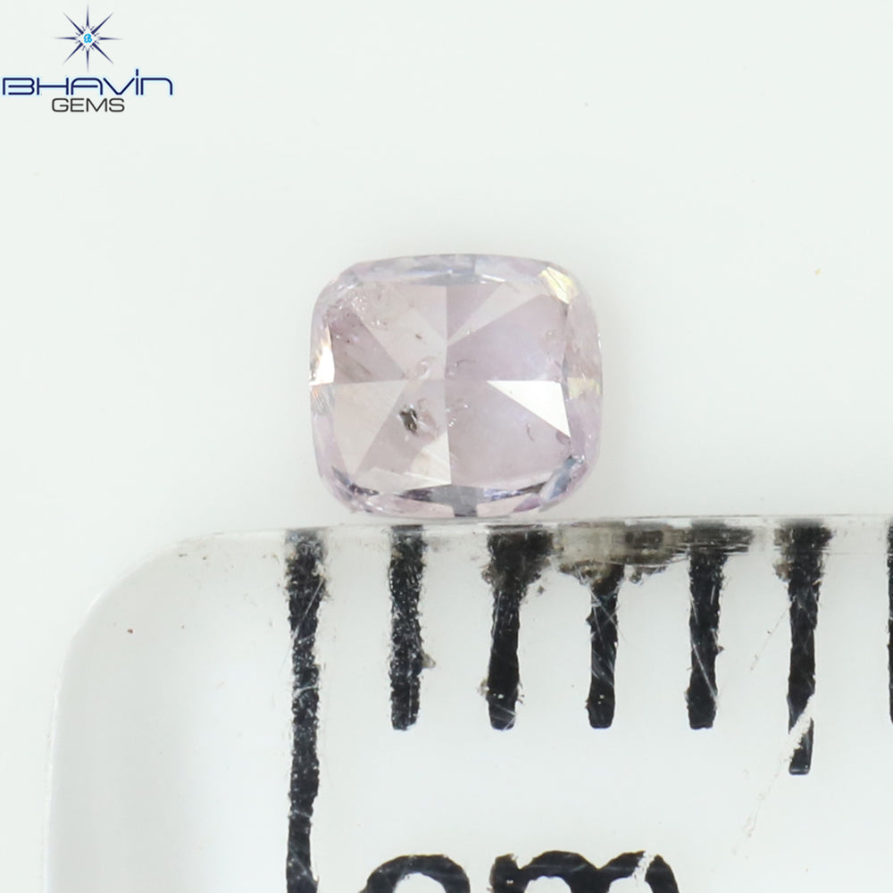 0.14 CT Cushion Shape Natural Diamond Pink Color I2 Clarity (2.86 MM)