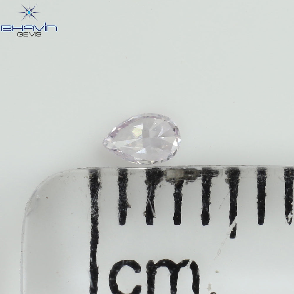0.04 CT Pear Shape Natural Diamond Pink Color VS2 Clarity (2.84 MM)