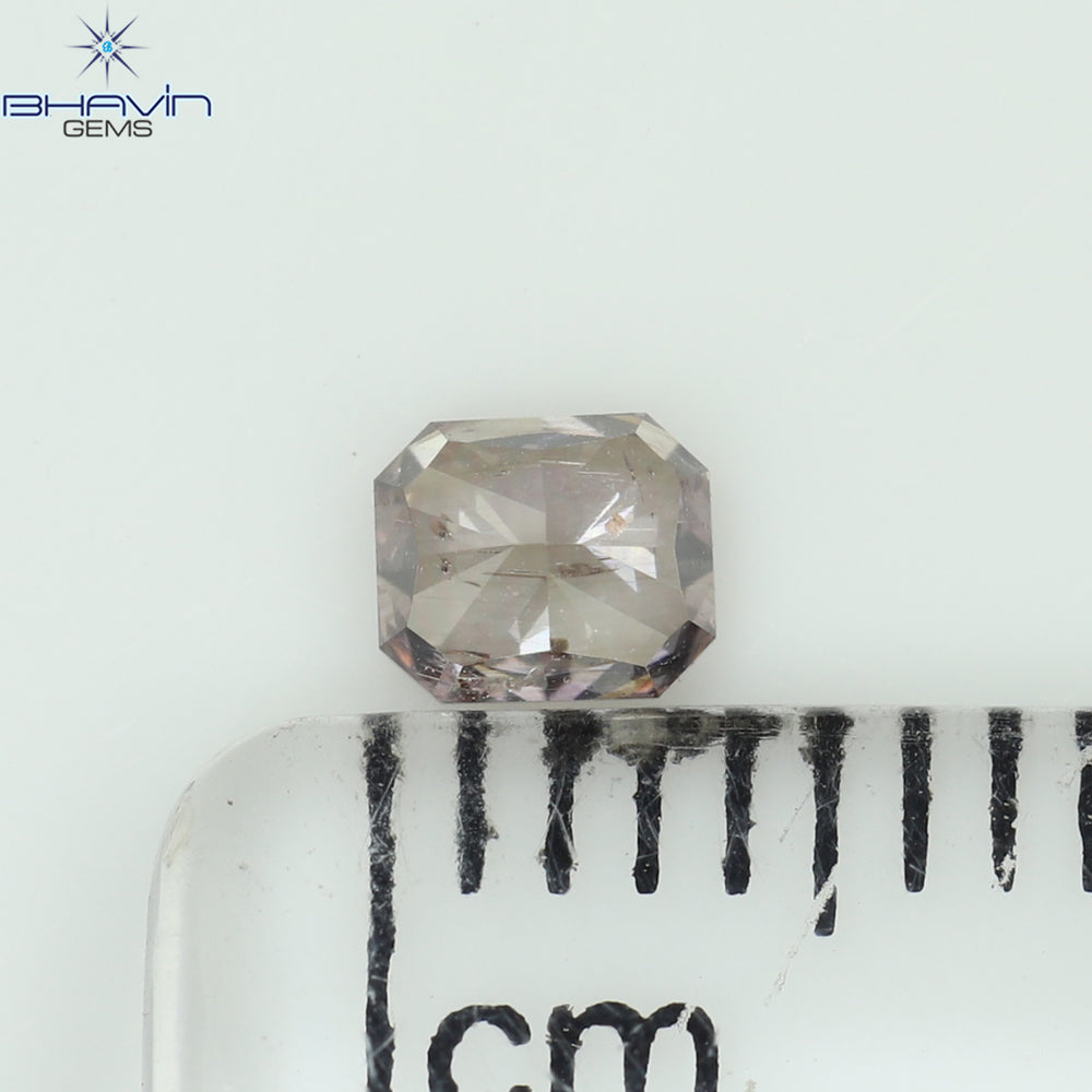 0.27 CT Radiant Shape Natural Diamond Pink Color SI2 Clarity (3.86 MM)