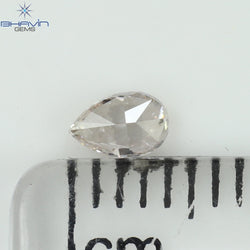 0.15 CT Pear Shape Natural Diamond Pink Color SI1 Clarity (3.90 MM)