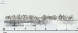 2.15 CT/12 Pcs Slice Shape Natural Diamond Salt And Pepper Color I3 Clarity (6.10 MM)