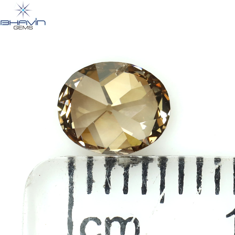 0.81 CT Oval Shape Natural Diamond Chocolate Color SI1 Clarity (6.21 MM)