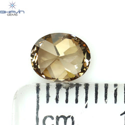 0.81 CT Oval Shape Natural Diamond Chocolate Color SI1 Clarity (6.21 MM)