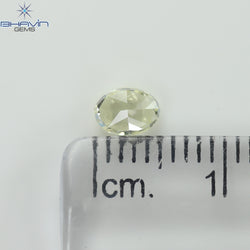 0.40 CT Oval Shape Natural Diamond Yellow Color VS2 Clarity (5.07 MM)
