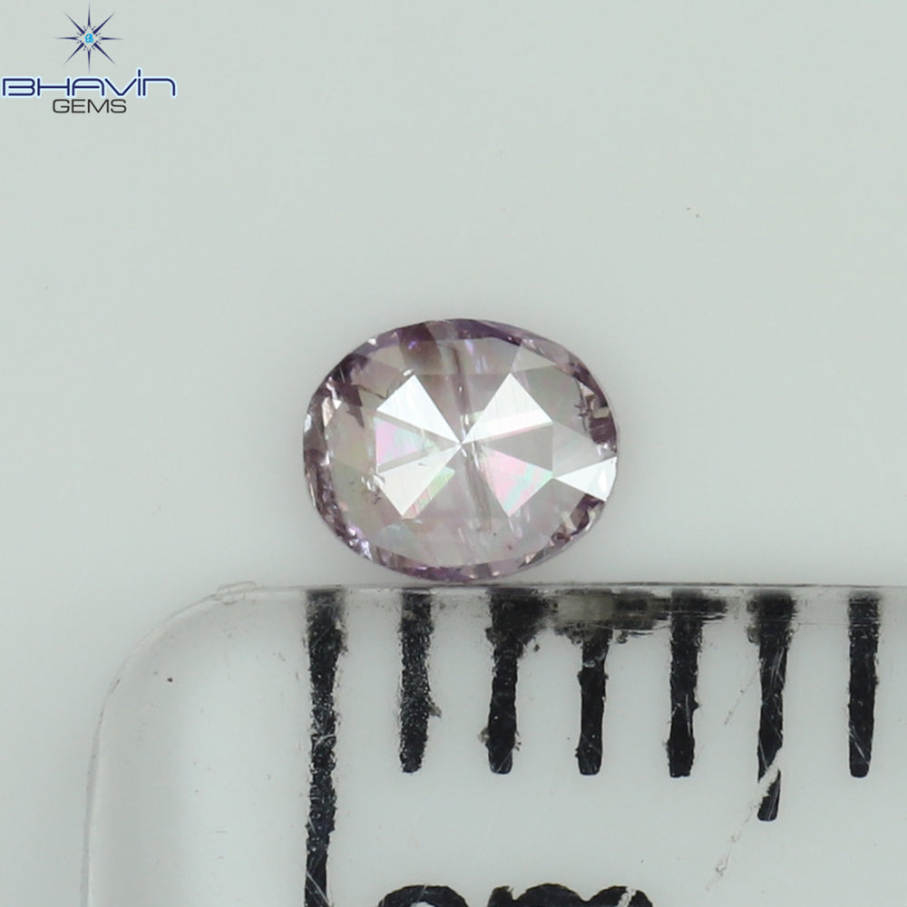 0.11 CT Oval Shape Natural Diamond Pink Color I1 Clarity (3.60 MM)