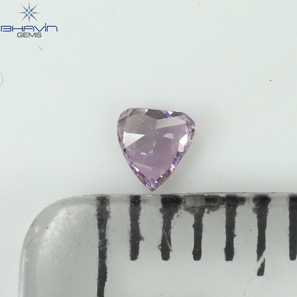 0.05 CT Heart Shape Natural Diamond Pink Color SI1 Clarity (2.61 MM)