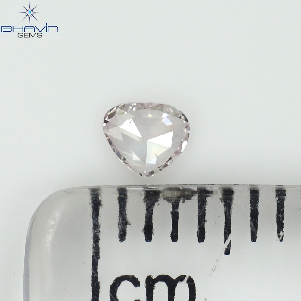 0.09 CT Heart Shape Natural Diamond Pink Color SI1 Clarity (2.95 MM)