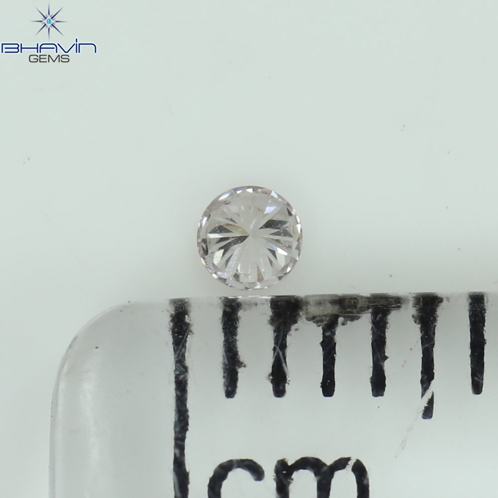 0.03 CT Round Shape Natural Diamond Pink (Argyle) Color SI1 Clarity (1.75 MM)