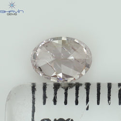 0.55 CT Oval Shape Natural Diamond Pink Color I2 Clarity (5.69 MM)