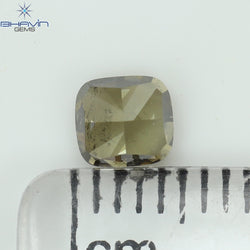 0.55 CT Cushion Shape Natural Diamond Brown Color SI1 Clarity (4.55 MM)