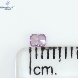 0.07 CT Radiant Shape Natural Diamond Pink Color I1 Clarity (2.80 MM)