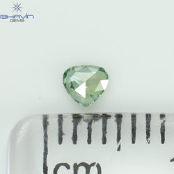 0.08 CT Heart Shape Natural Diamond Green Color SI2 Clarity (3.15 MM)