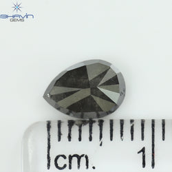 1.36 CT Pear Shape Natural Loose Diamond Salt And Pepper Color I3 Clarity (8.03 MM)