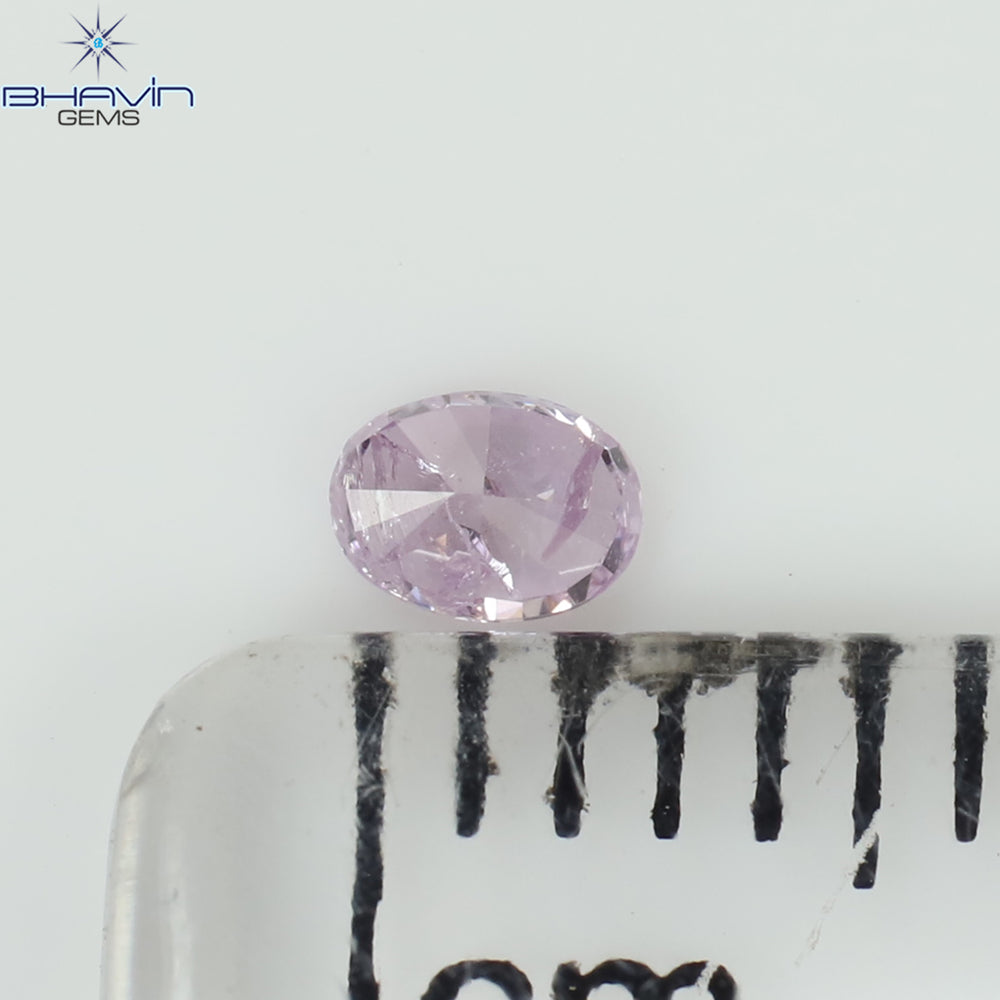 0.09 CT Oval Shape Natural Diamond Pink Color I2 Clarity (3.15 MM)