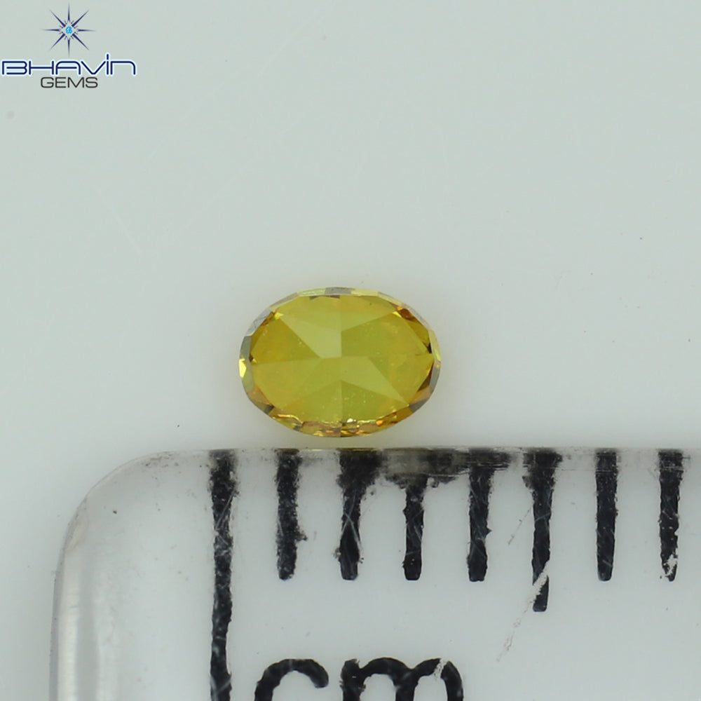 0.12 CT Oval Shape Natural Diamond Yellow Color VS1 Clarity (3.13 MM)