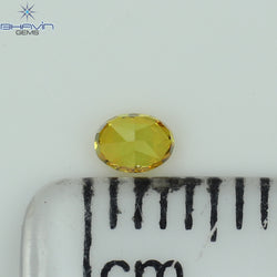 0.12 CT Oval Shape Natural Diamond Yellow Color VS1 Clarity (3.13 MM)