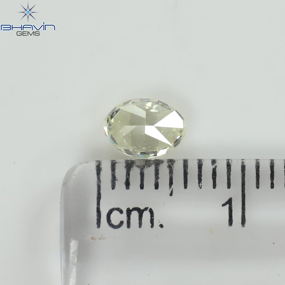 0.53 CT Oval Shape Natural Diamond Yellow Color SI1 Clarity (5.78 MM)