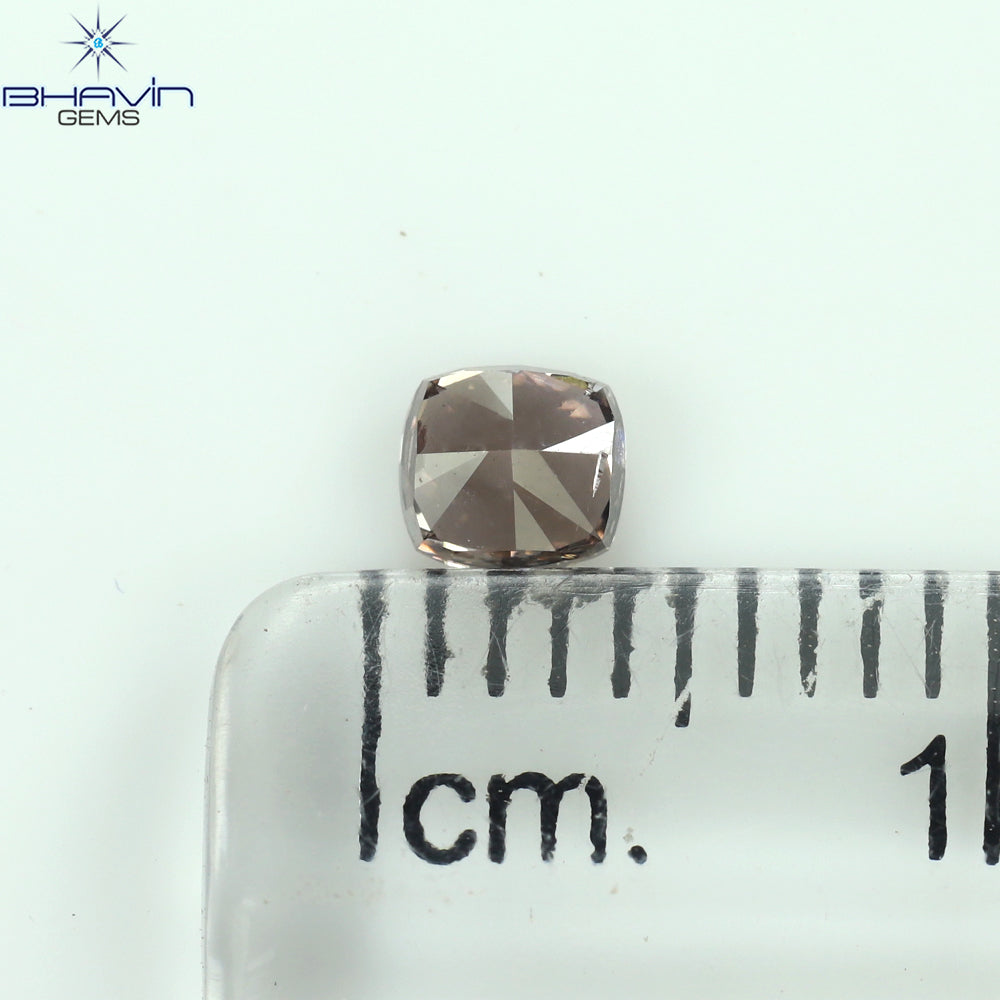 0.30 CT Cushion Shape Natural Diamond Pink Color SI1 Clarity (3.70 MM)