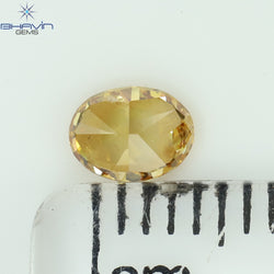 0.35 CT Oval Shape Natural Diamond Orange Color SI1 Clarity (4.99 MM)