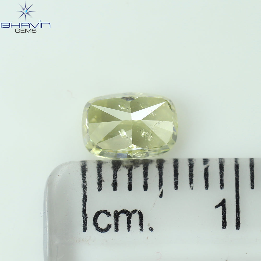 1.01 CT Cushion Shape Natural Diamond Yellow Color SI2 Clarity (6.30 MM)