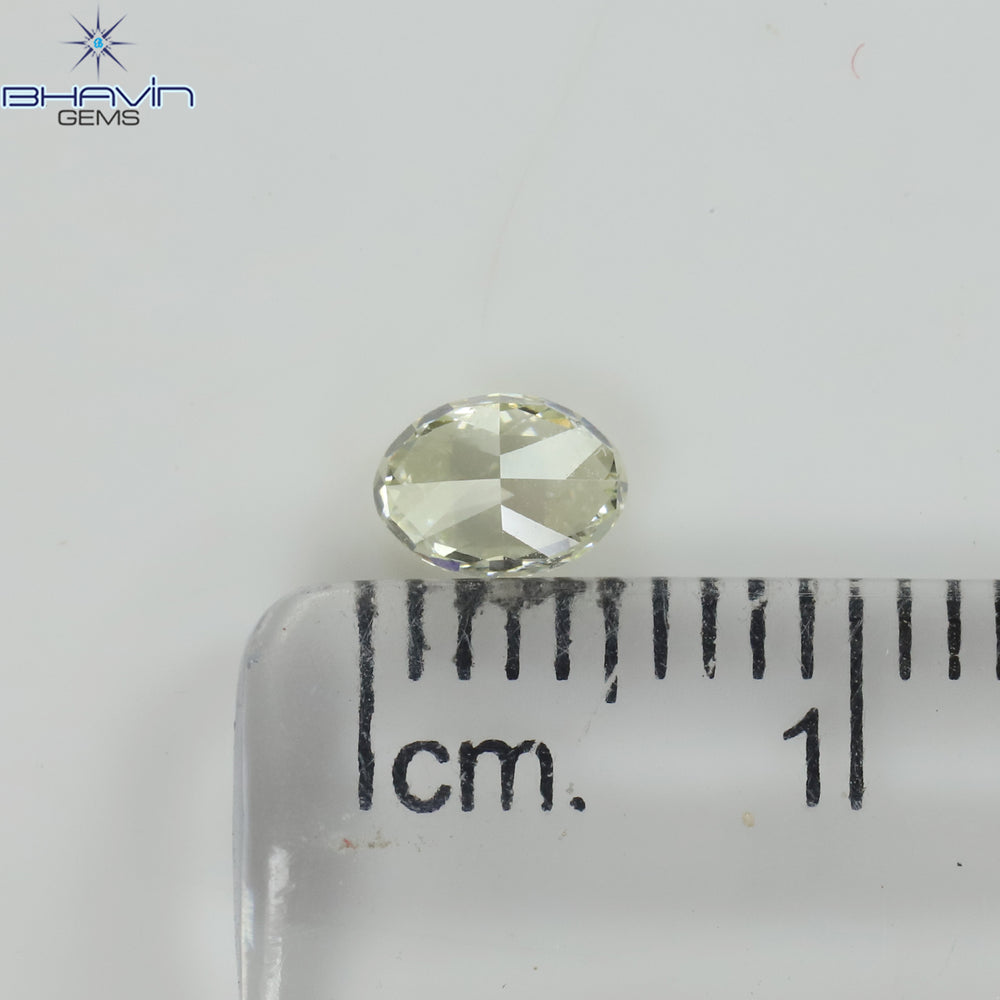 0.41 CT Oval Shape Natural Diamond Yellow Color VVS1 Clarity (5.18 MM)