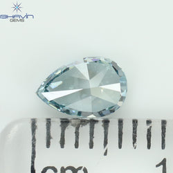 0.52 CT Pear Shape Natural Diamond Blue Color VS1 Clarity (6.43 MM)