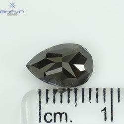 1.96 CT Pear Shape Natural Loose Diamond Salt And Pepper Color I3 Clarity (9.41 MM)
