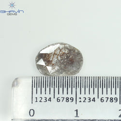 0.78 CT Slice Shape Natural Diamond Salt And Pepper Color I3 Clarity (10.86 MM)