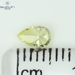 0.31 CT Pear Shape Natural Diamond Yellow Color VS2 Clarity (5.37 MM)