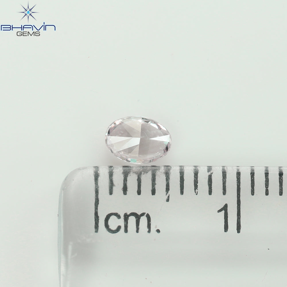 0.26 CT Oval Shape Natural Diamond Pink Color VS2 Clarity (4.71 MM)