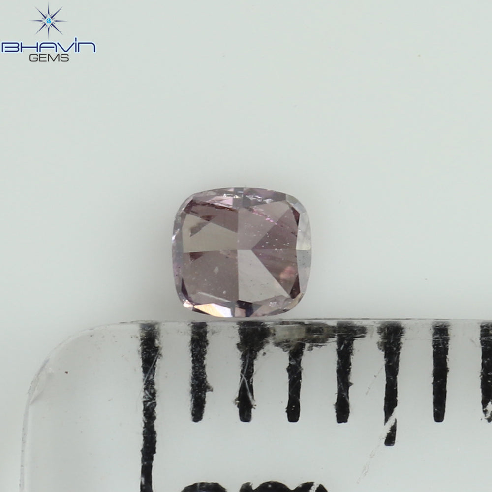 0.13 CT Cushion Shape Natural Diamond Pink Color SI2 Clarity (2.88 MM)