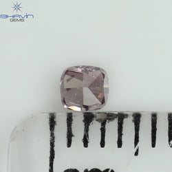 0.13 CT Cushion Shape Natural Diamond Pink Color SI2 Clarity (2.88 MM)