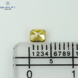 GIA Certified 0.25 CT Radiant Diamond Orange-Yellow Color Natural Diamond SI2 Clarity (3.66 MM)